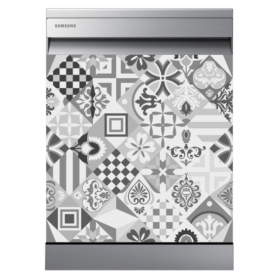 Dishwasher Sticker - Cement tiles