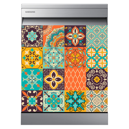 Dishwasher Sticker - Cement tiles