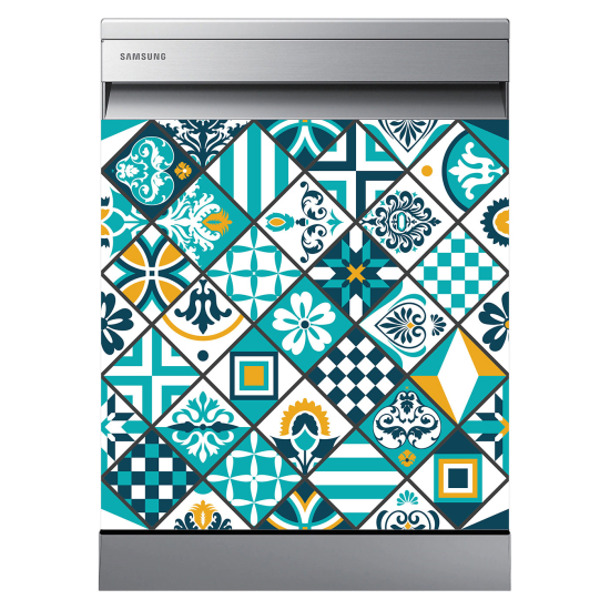 Dishwasher Sticker - Cement tiles