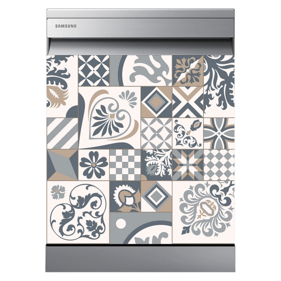 Dishwasher Sticker - Cement tiles