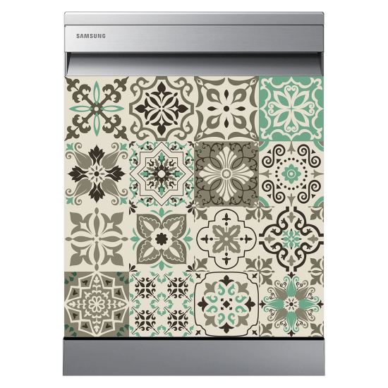 Dishwasher Sticker - Cement tiles