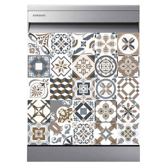 Dishwasher Sticker - Cement tiles