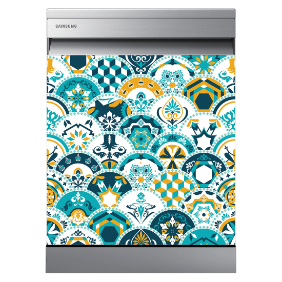 Dishwasher Sticker - Cement tiles