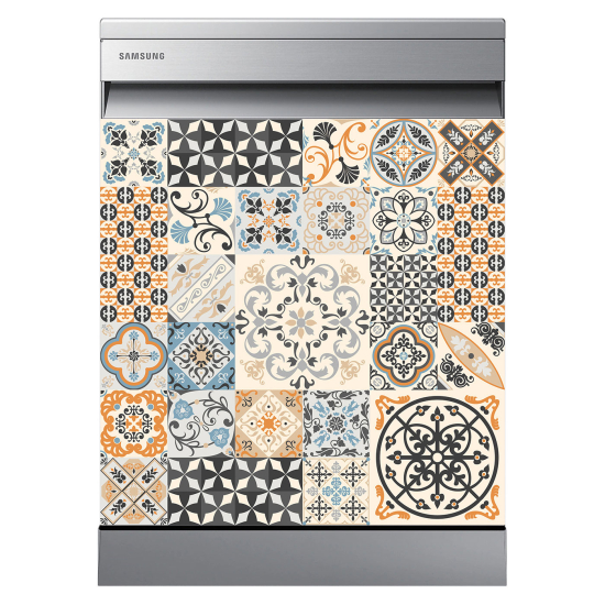 Dishwasher Sticker - Cement tiles