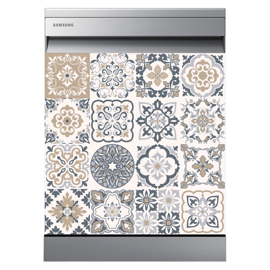 Dishwasher Sticker - Cement tiles