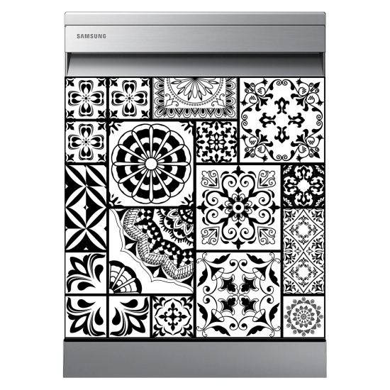 Dishwasher Sticker - Cement tiles