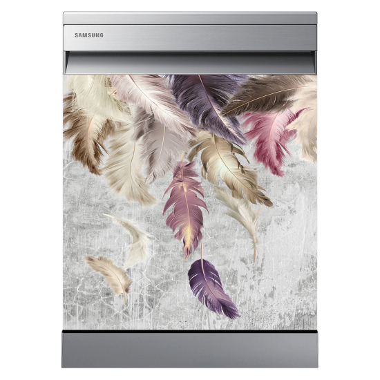 Dishwasher Sticker - Feathers