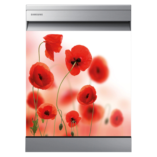 Dishwasher Sticker - Poppies