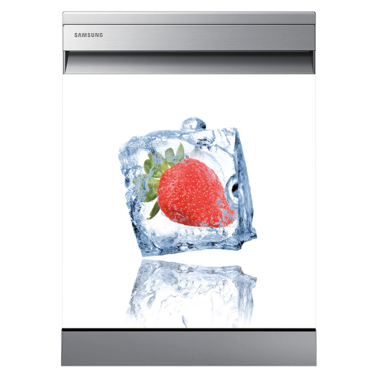 Dishwasher Sticker - Strawberry Ice Cube