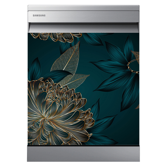 Dishwasher Sticker - Tropical flowers