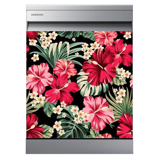 Dishwasher Sticker - Tropical flowers