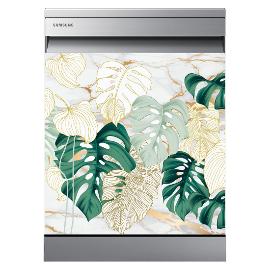 Dishwasher Sticker - Tropical leaves