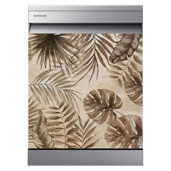 Dishwasher Sticker - Tropical leaves