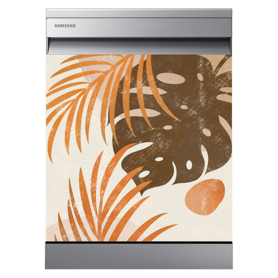 Dishwasher Sticker - Tropical leaves