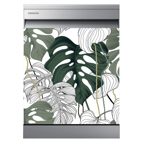 Dishwasher Sticker - Tropical leaves