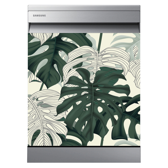 Dishwasher Sticker - Tropical leaves