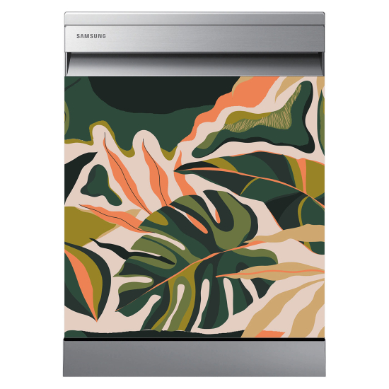 Dishwasher Sticker - Tropical leaves