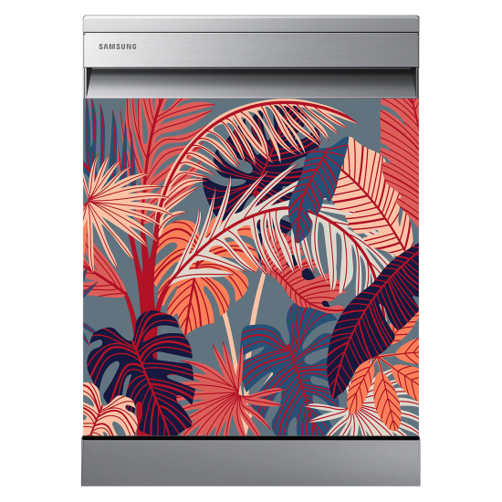 Dishwasher Sticker - Tropical leaves