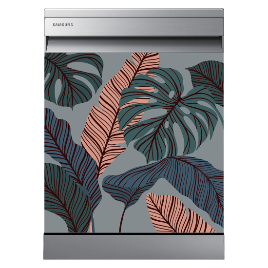 Dishwasher Sticker - Tropical leaves