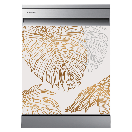 Dishwasher Sticker - Tropical leaves