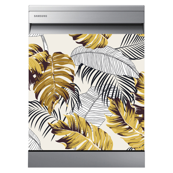 Dishwasher Sticker - Tropical leaves