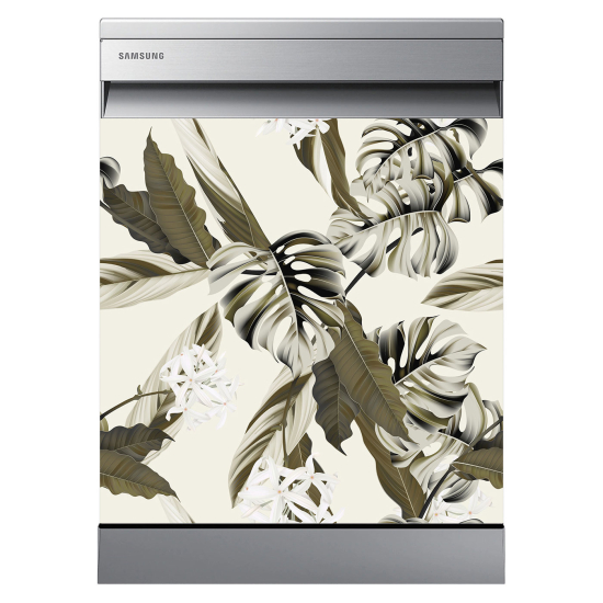 Dishwasher Sticker - Tropical leaves