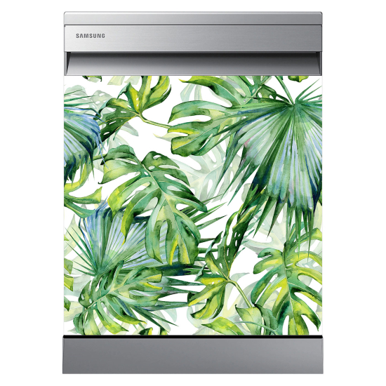 Dishwasher Sticker - Tropical leaves