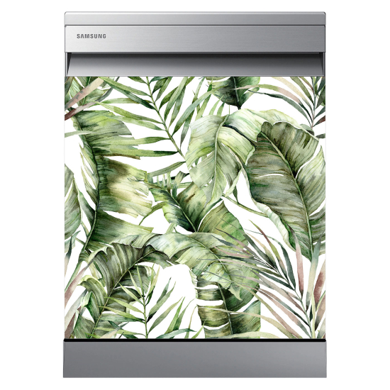 Dishwasher Sticker - Tropical leaves