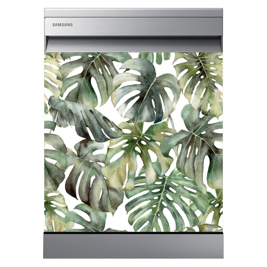 Dishwasher Sticker - Tropical leaves