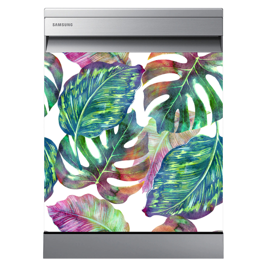 Dishwasher Sticker - Tropical leaves