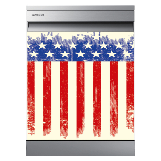 Dishwasher Sticker - USA Flag