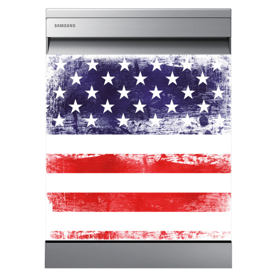 Dishwasher Sticker - USA Flag