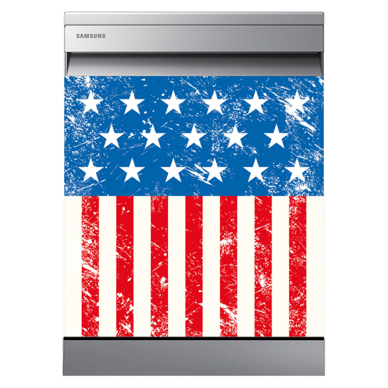 Dishwasher Sticker - USA Flag