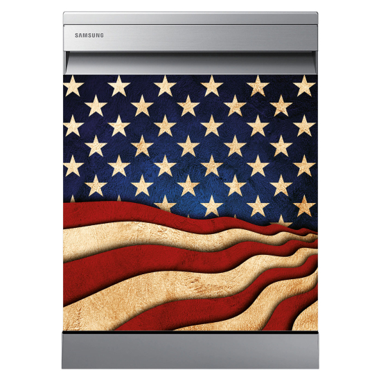 Dishwasher Sticker - USA Flag