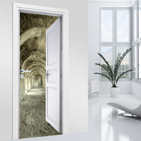 Door Sticker - Decal - Arches Corridor