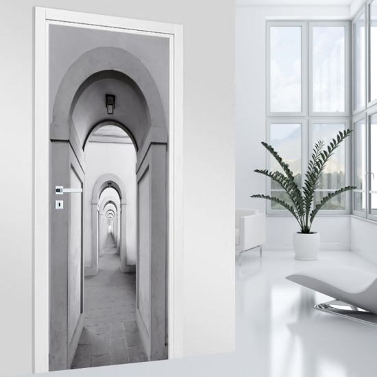 Door Sticker - Decal - Arches Corridor