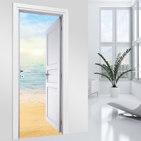 Door Sticker - Decal - Beach