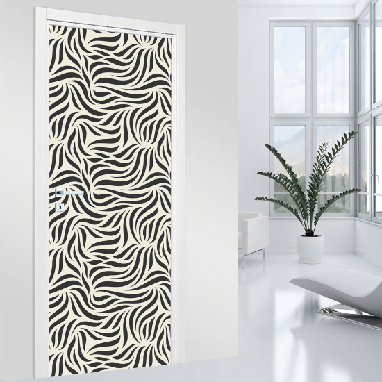 Door Sticker - Decal - Black and White