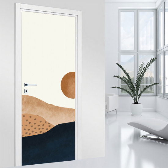 Door Sticker - Decal - Boho landscape