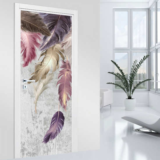 Door Sticker - Decal - Feathers