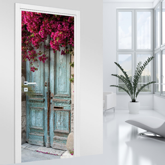 Door Sticker - Decal - Flowered Door