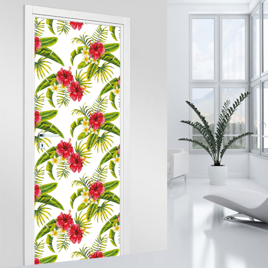 Door Sticker - Decal - Flowers