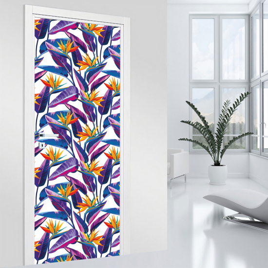 Door Sticker - Decal - Flowers