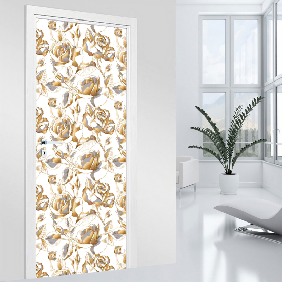 Door Sticker - Decal - Flowers