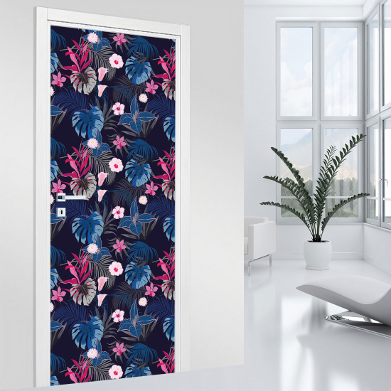 Door Sticker - Decal - Flowers