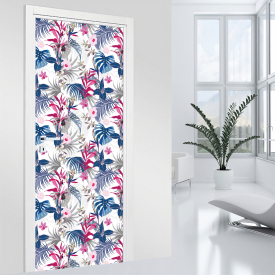 Door Sticker - Decal - Flowers