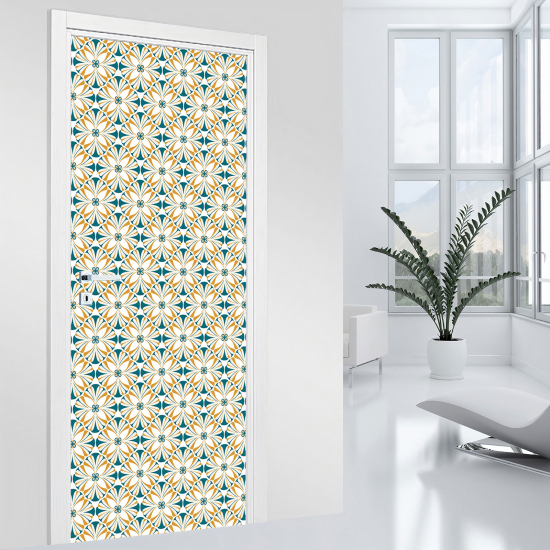 Door Sticker - Decal - Flowers