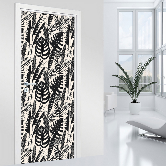 Door Sticker - Decal - Flowers