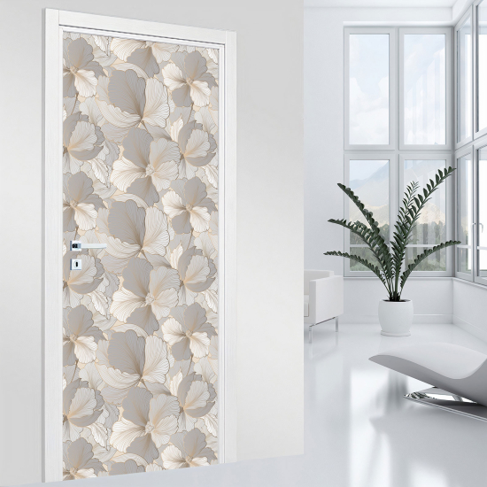 Door Sticker - Decal - Flowers