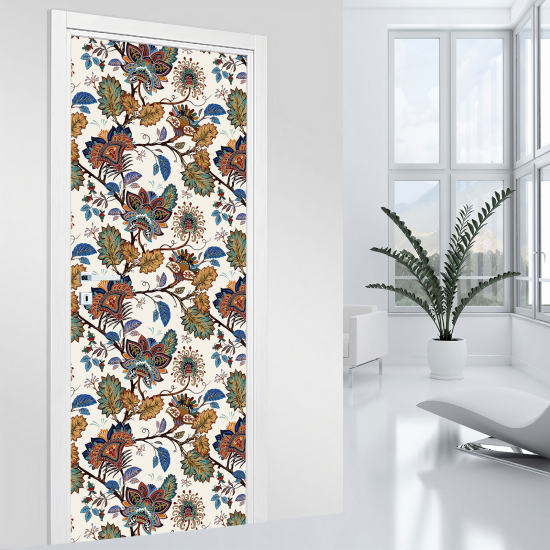 Door Sticker - Decal - Flowers